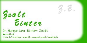 zsolt binter business card